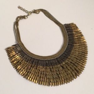 Stella & Dot gold/bronze Pegasus necklace
